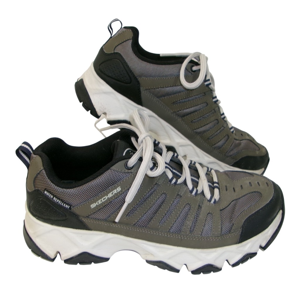 Skechers Men's Gray and Black Athletic Lace-Up Sneakers